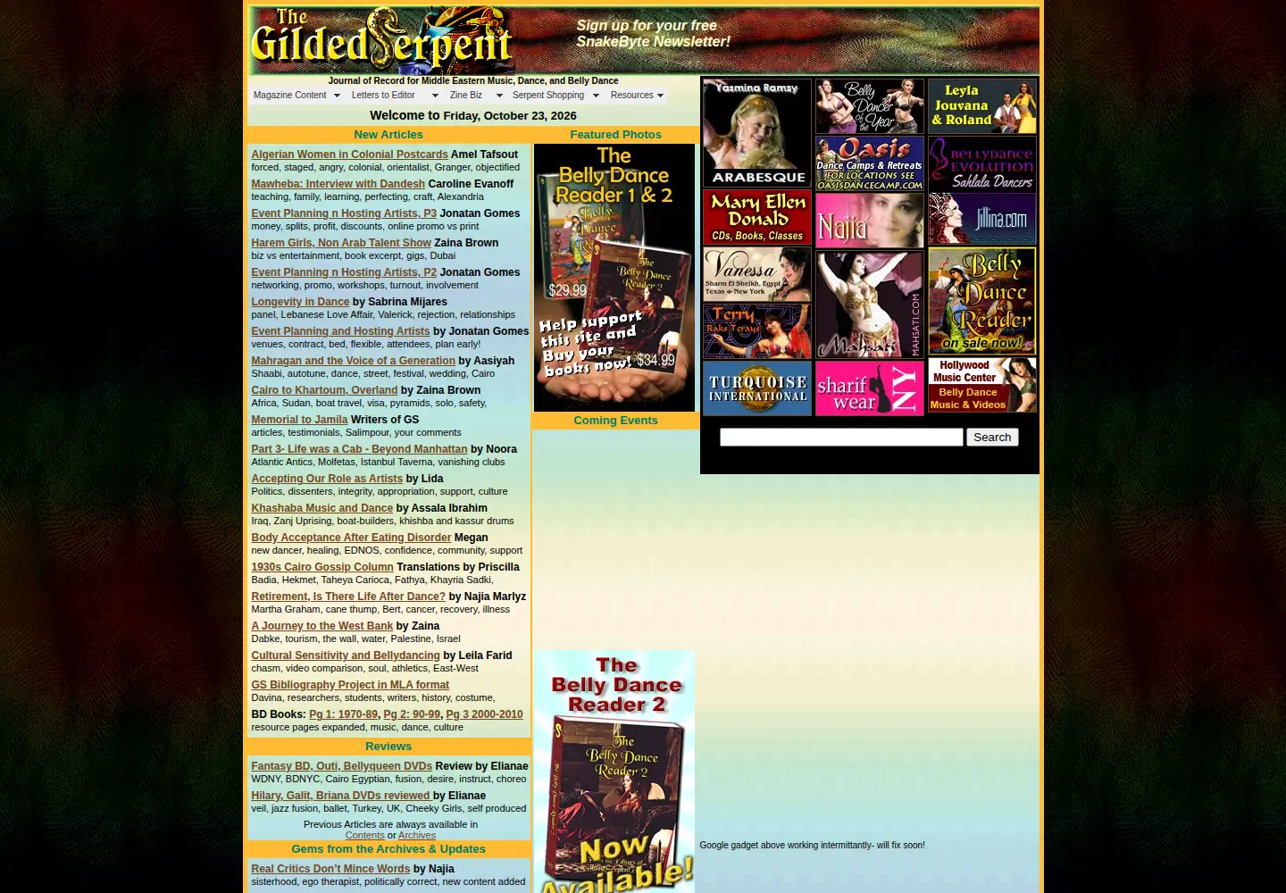 Screenshot of gildedserpent.com