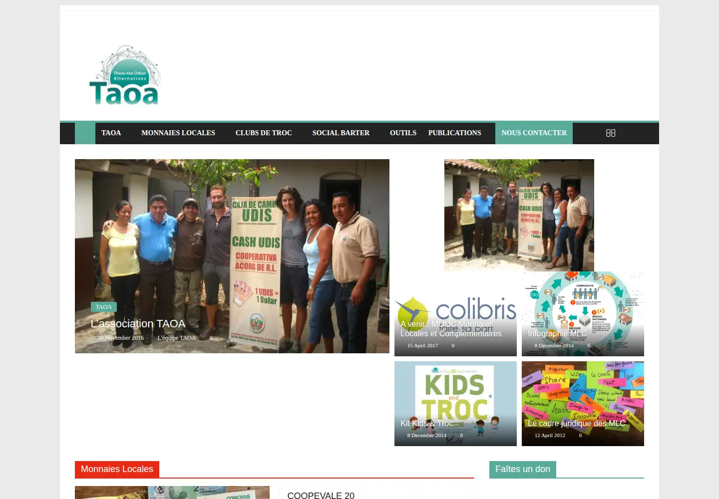 Screenshot of taoaproject.org