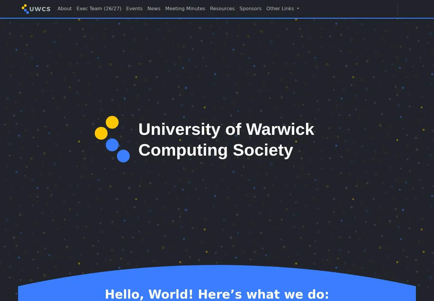 Captured homepage of uwcs.co.uk in the current scan