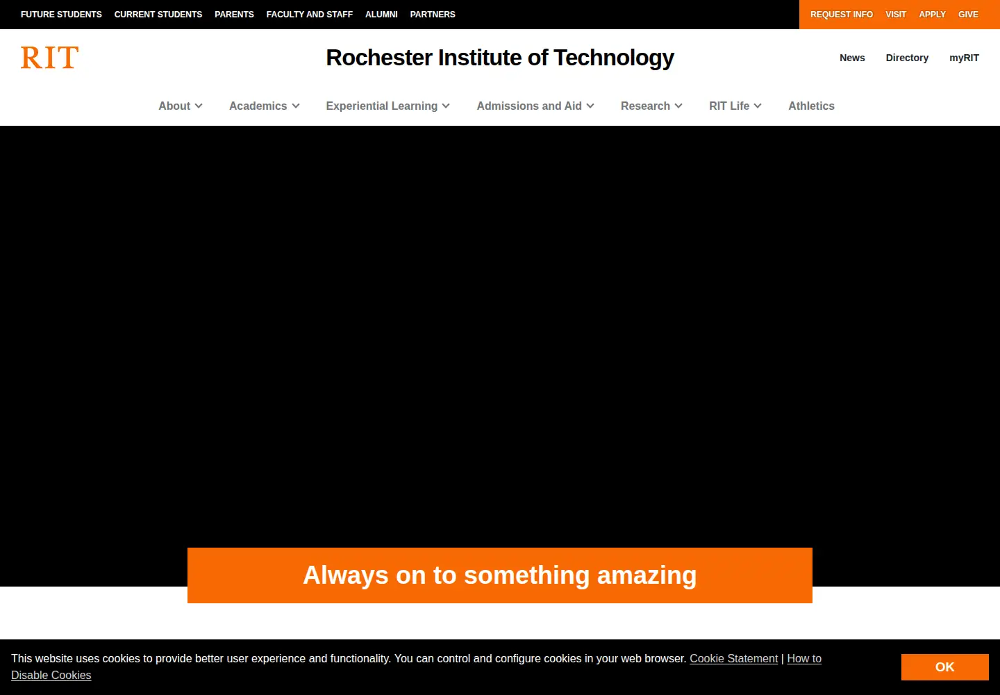 Screenshot of rit.edu