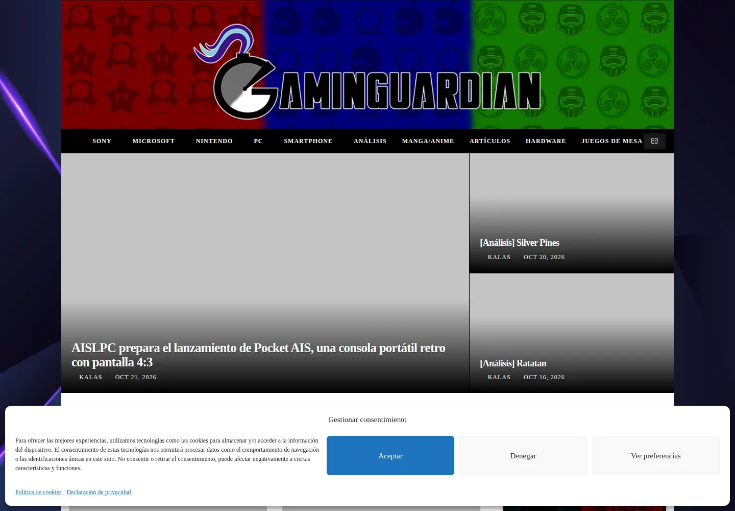 Screenshot of gaminguardian.com