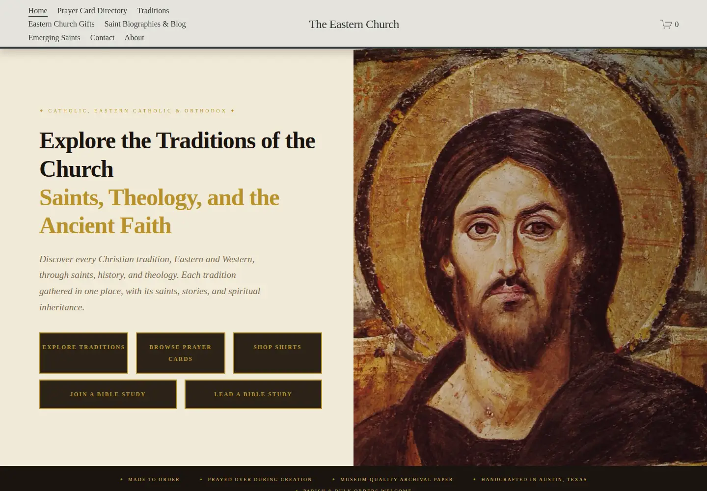 Captured homepage of theeasternchurch.com in the current scan
