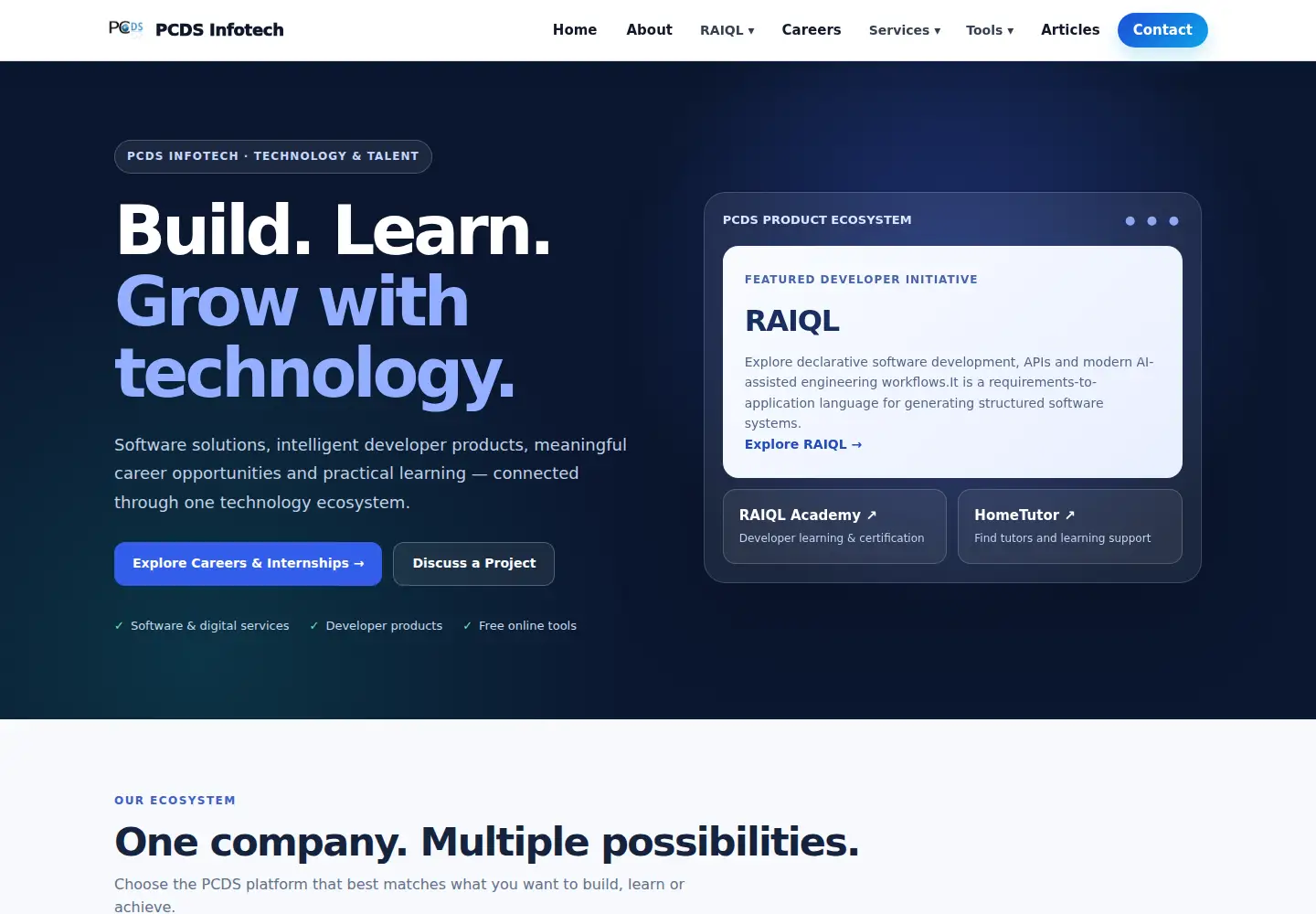 Captured homepage of pcds.co.in in the current scan