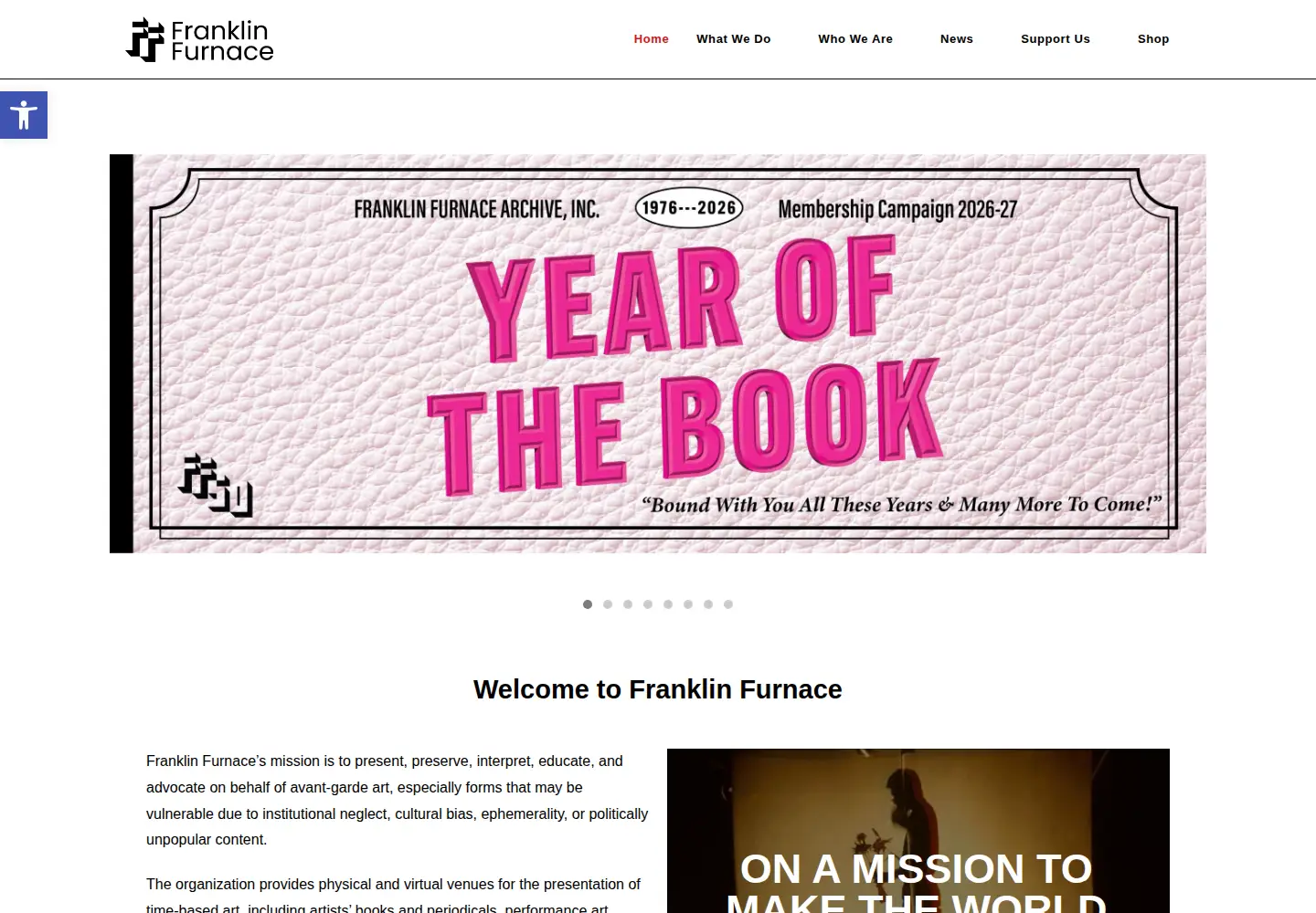 Screenshot of franklinfurnace.org