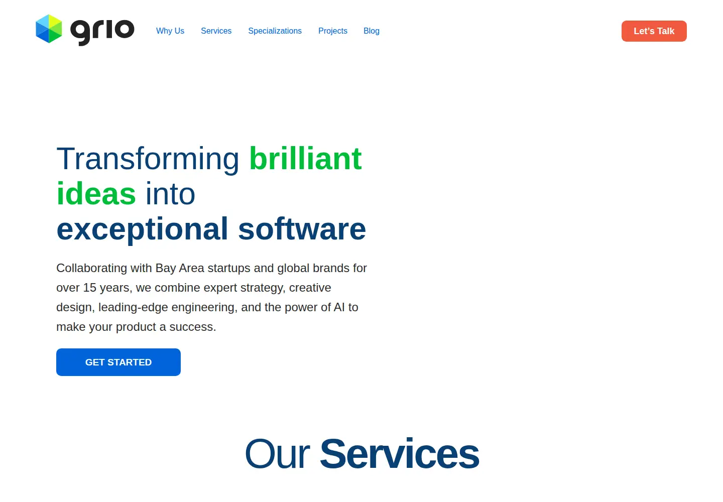 Captured homepage of grio.com in the current scan