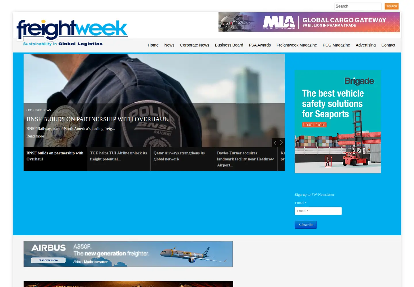 Screenshot of freightweek.org