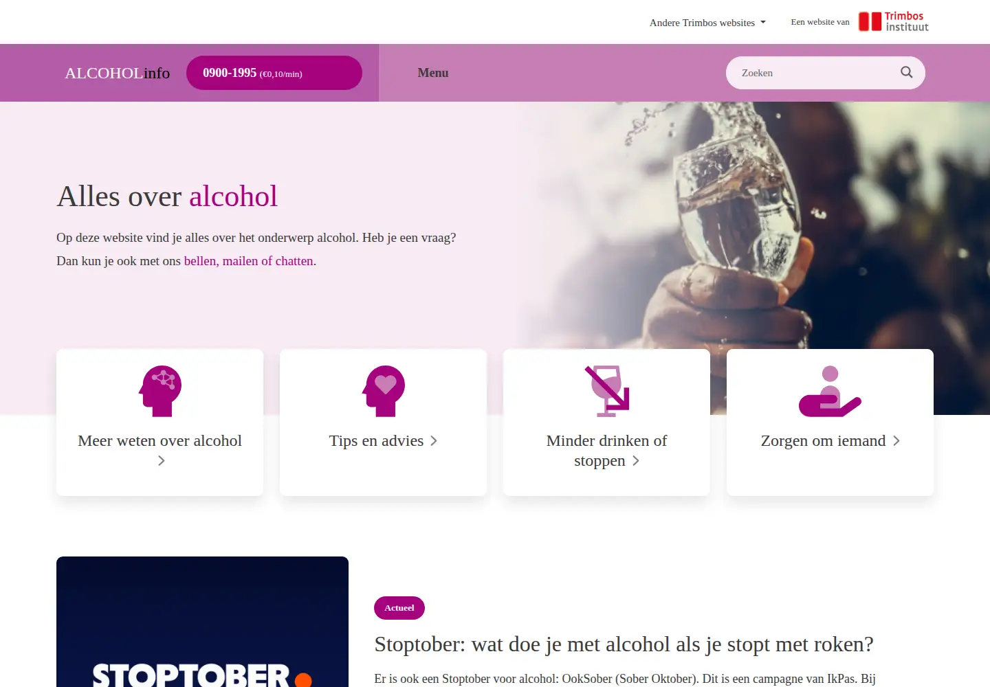 Screenshot of alcoholinfo.nl