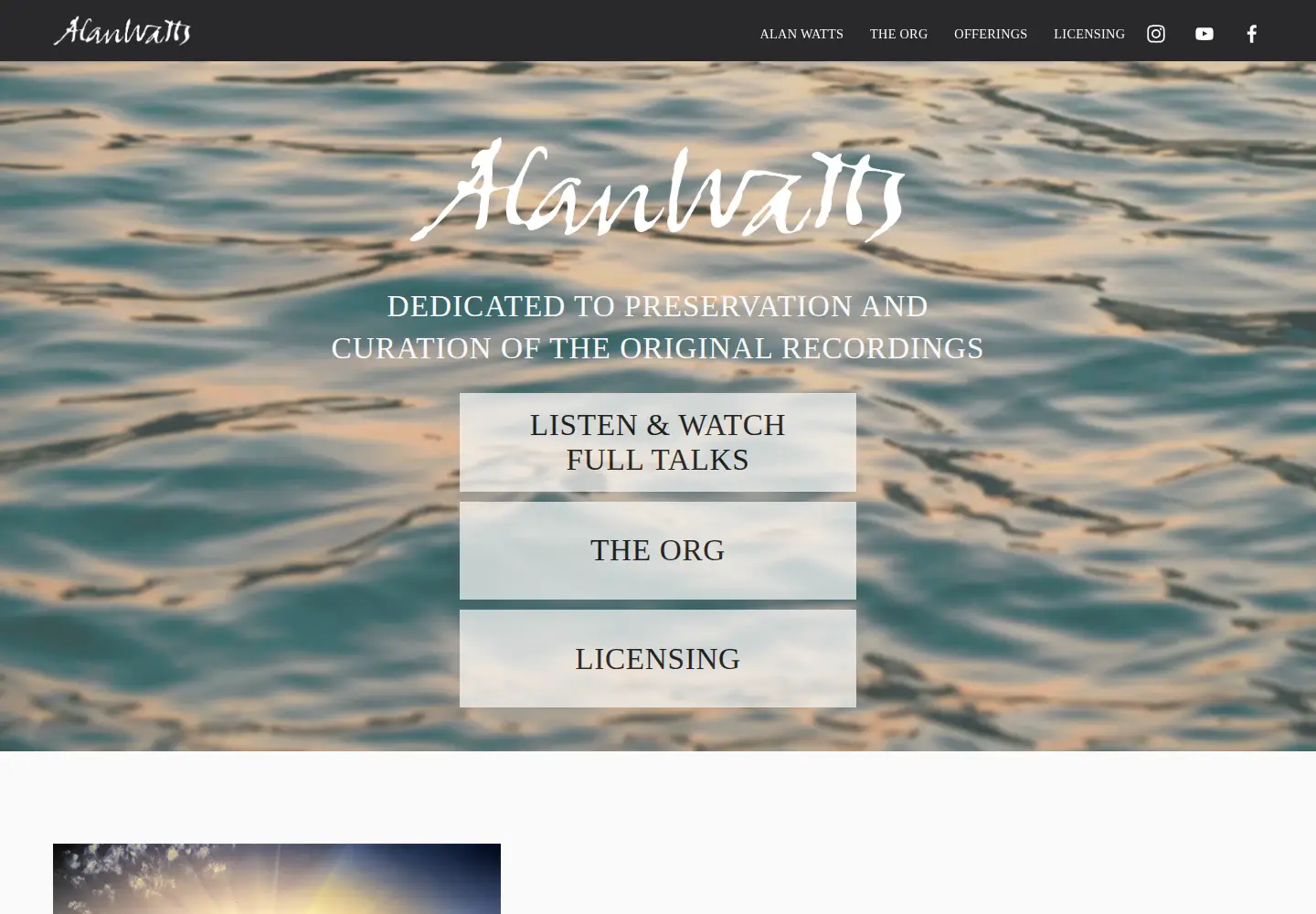 Screenshot of alanwatts.org
