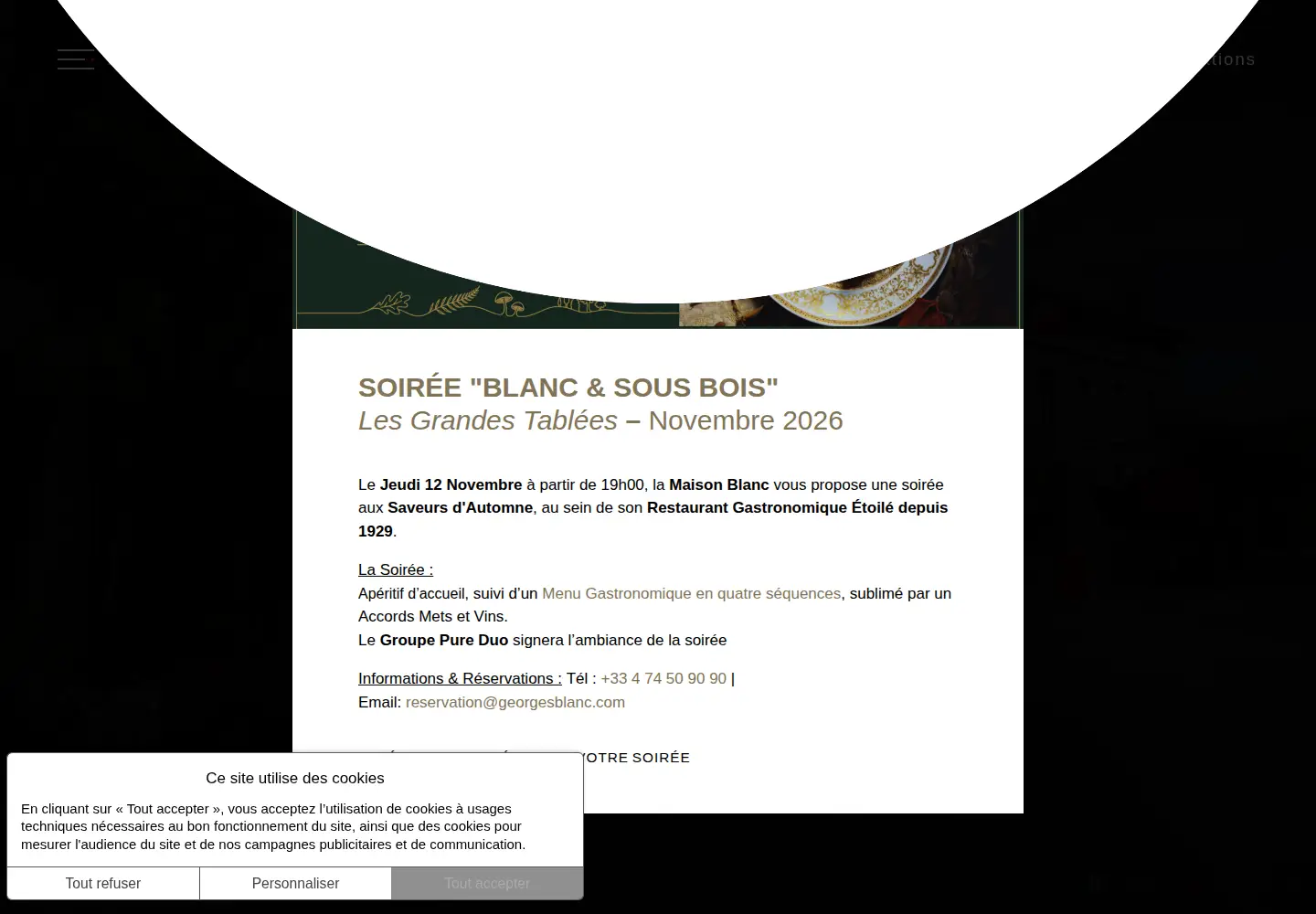 Captured homepage of georgesblanc.com in the current scan