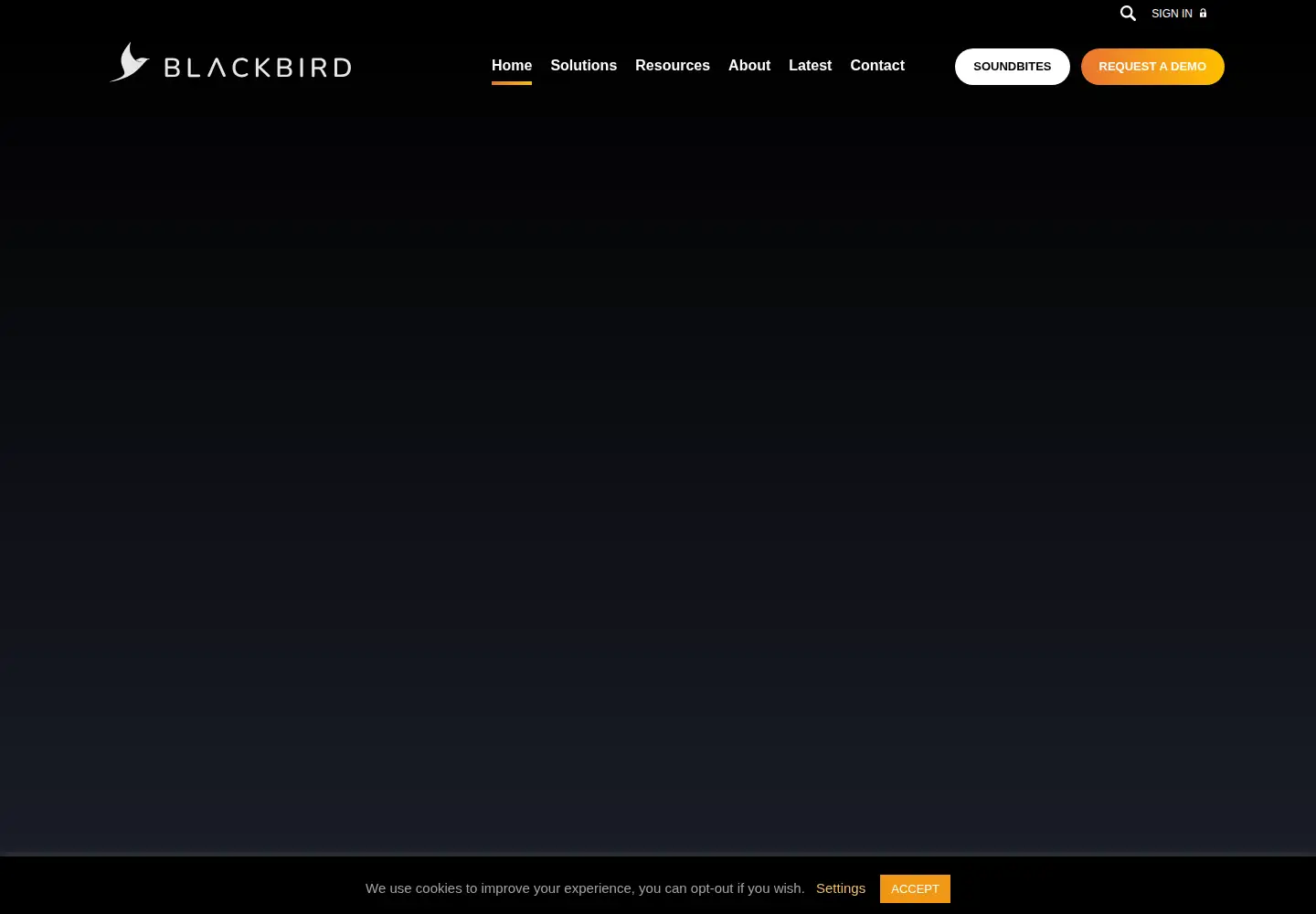 Screenshot of blackbird.video