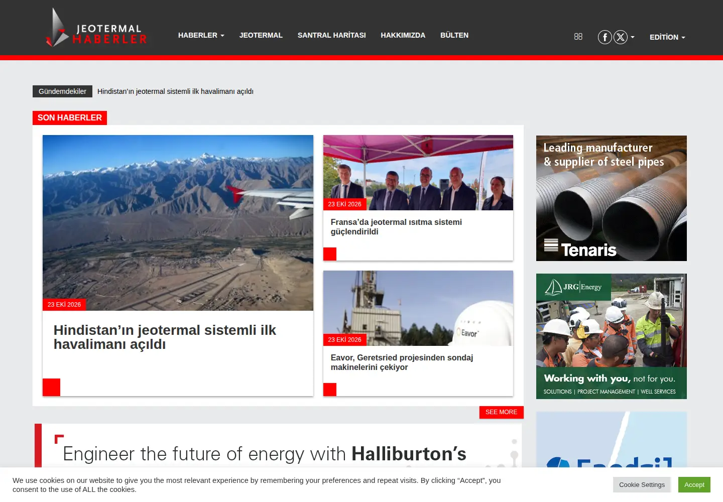 Captured homepage of jeotermalhaberler.com in the current scan