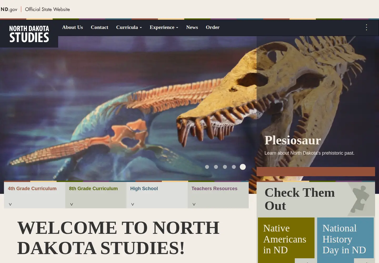 Screenshot of ndstudies.org