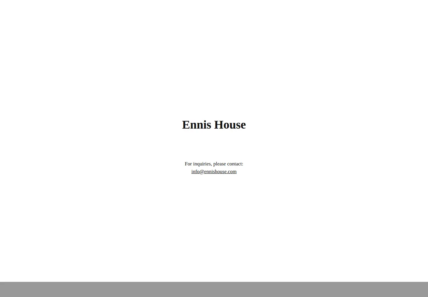 Captured homepage of ennishouse.com in the current scan