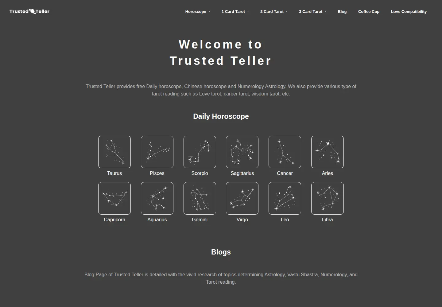 Screenshot of trustedteller.com