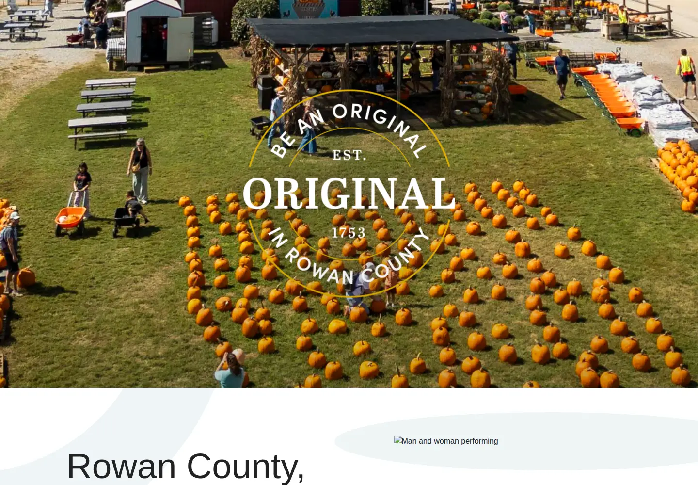 Captured homepage of visitrowancountync.com in the current scan