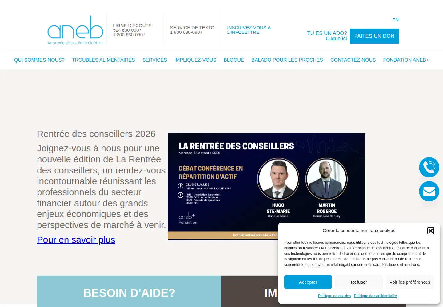 Screenshot of anebquebec.com