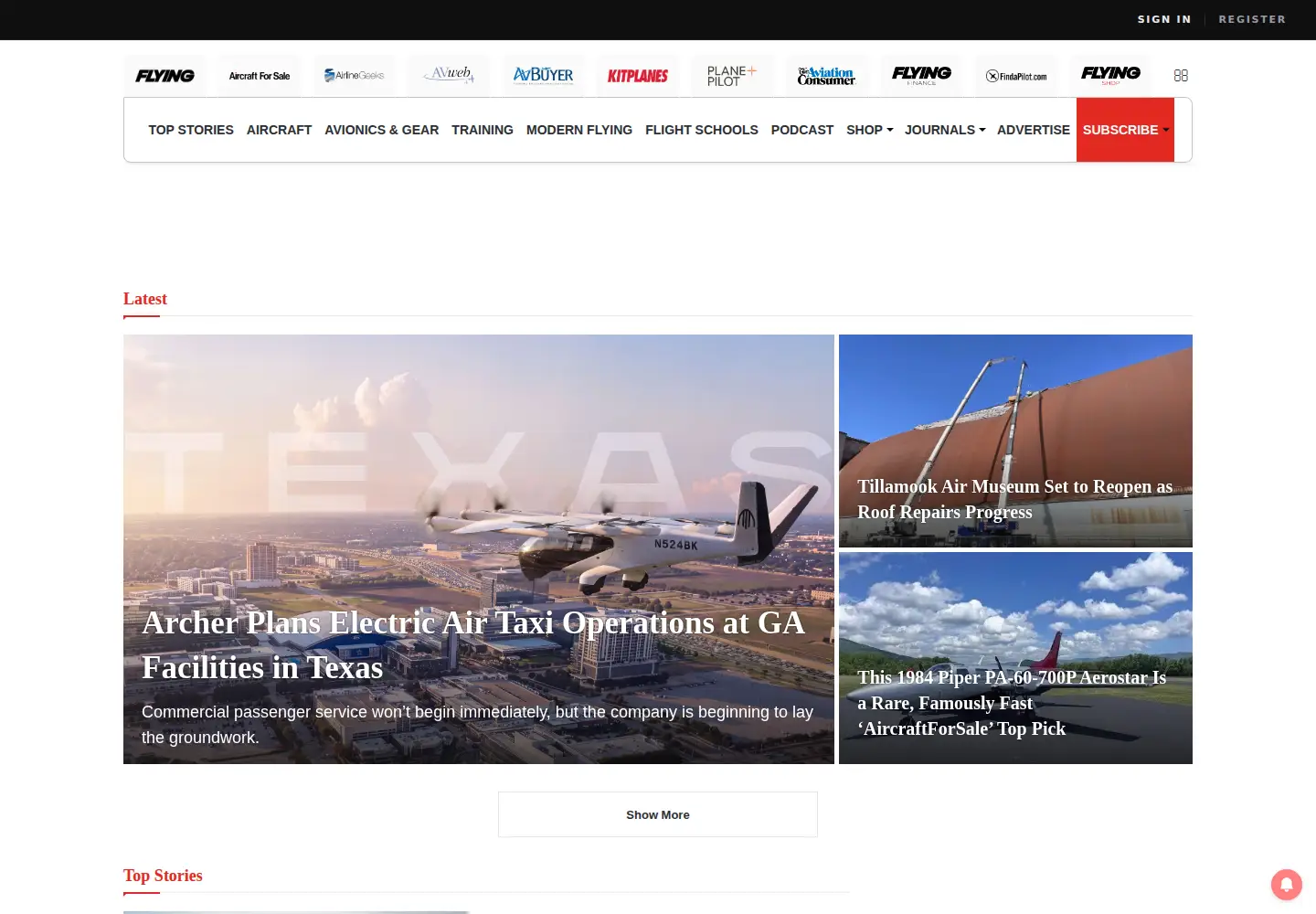 Screenshot of aviationsafetymagazine.com