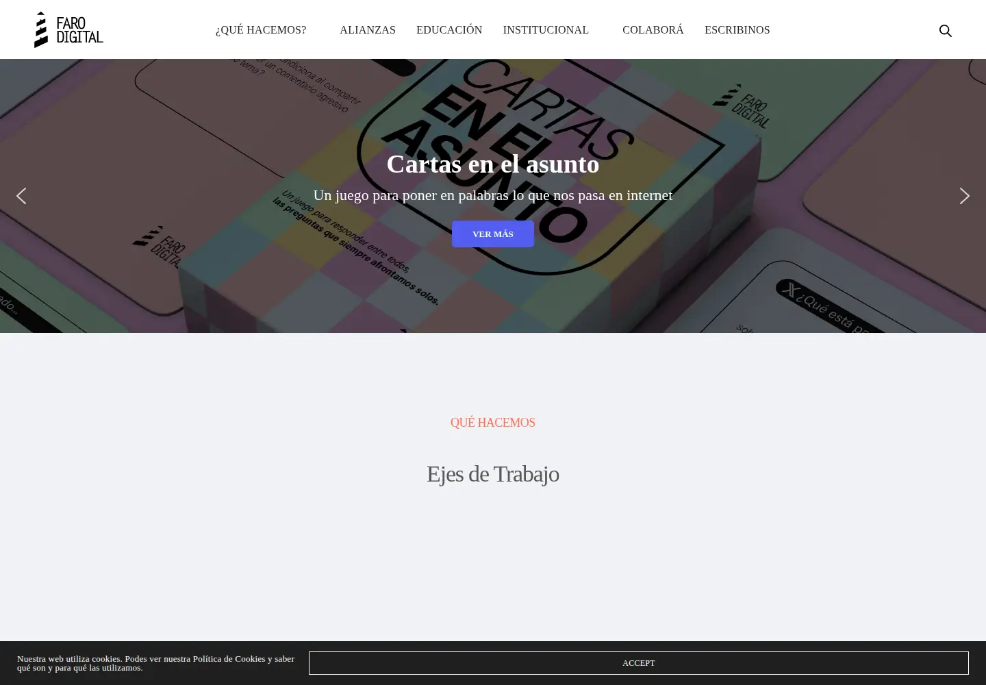 Screenshot of farodigital.org
