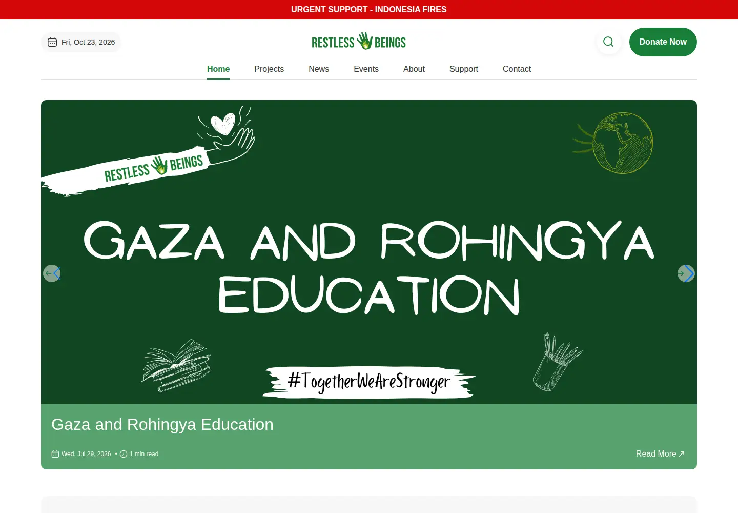 Screenshot of restlessbeings.org