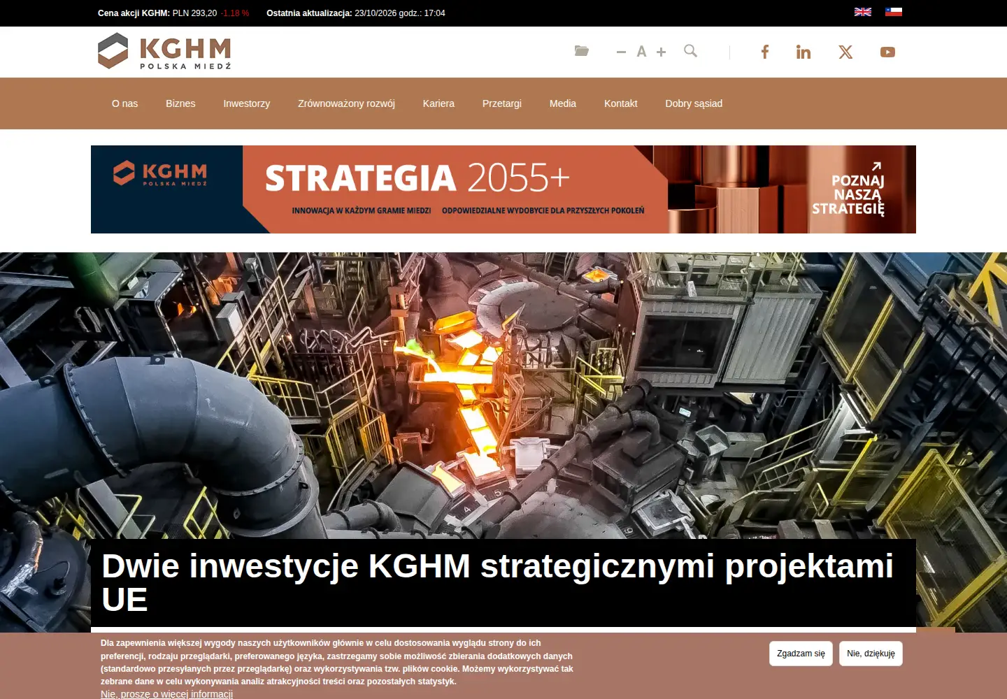 Screenshot of kghm.com