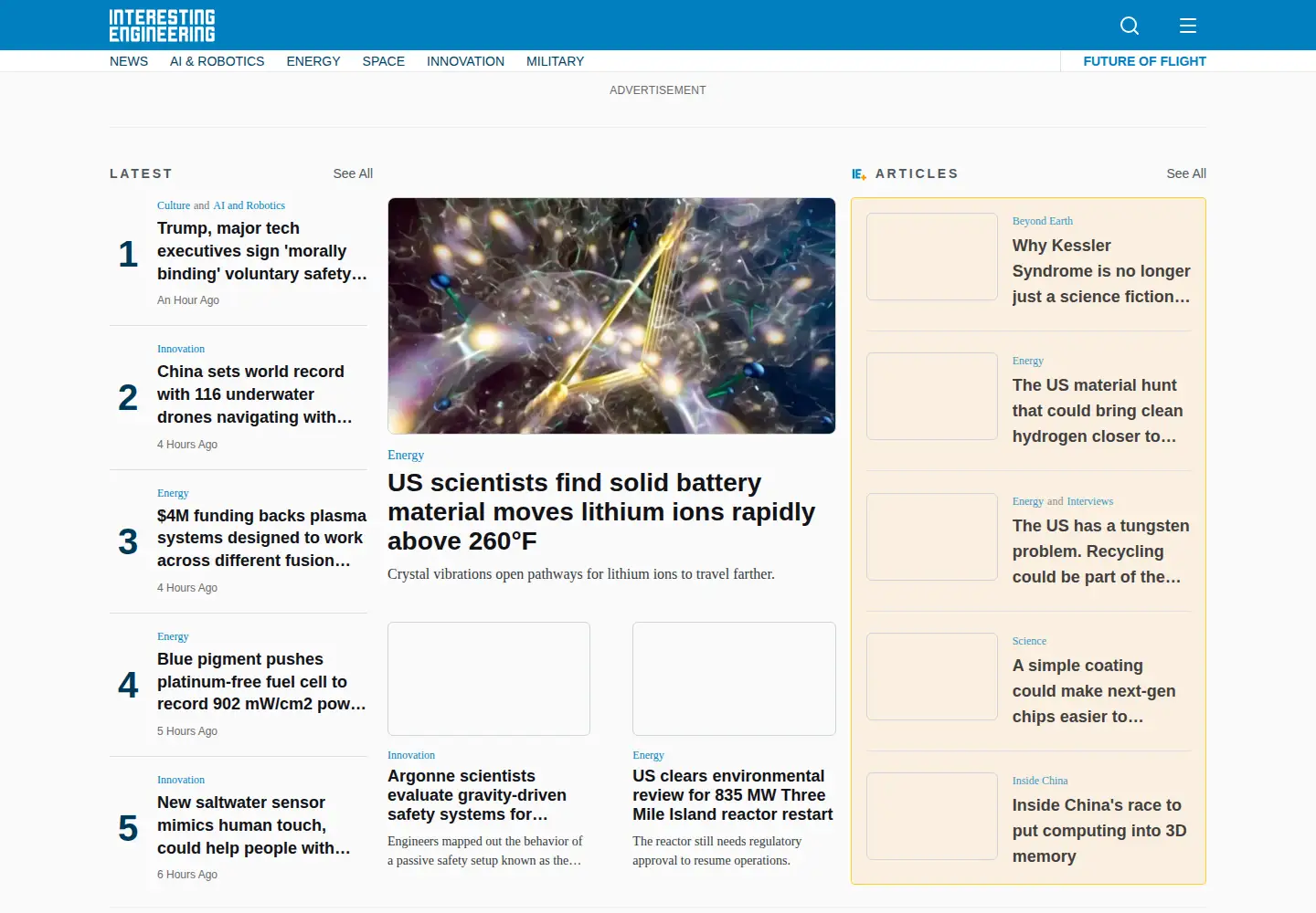 Screenshot of interestingengineering.com