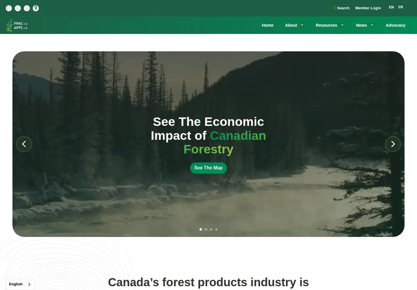 Screenshot of fpac.ca