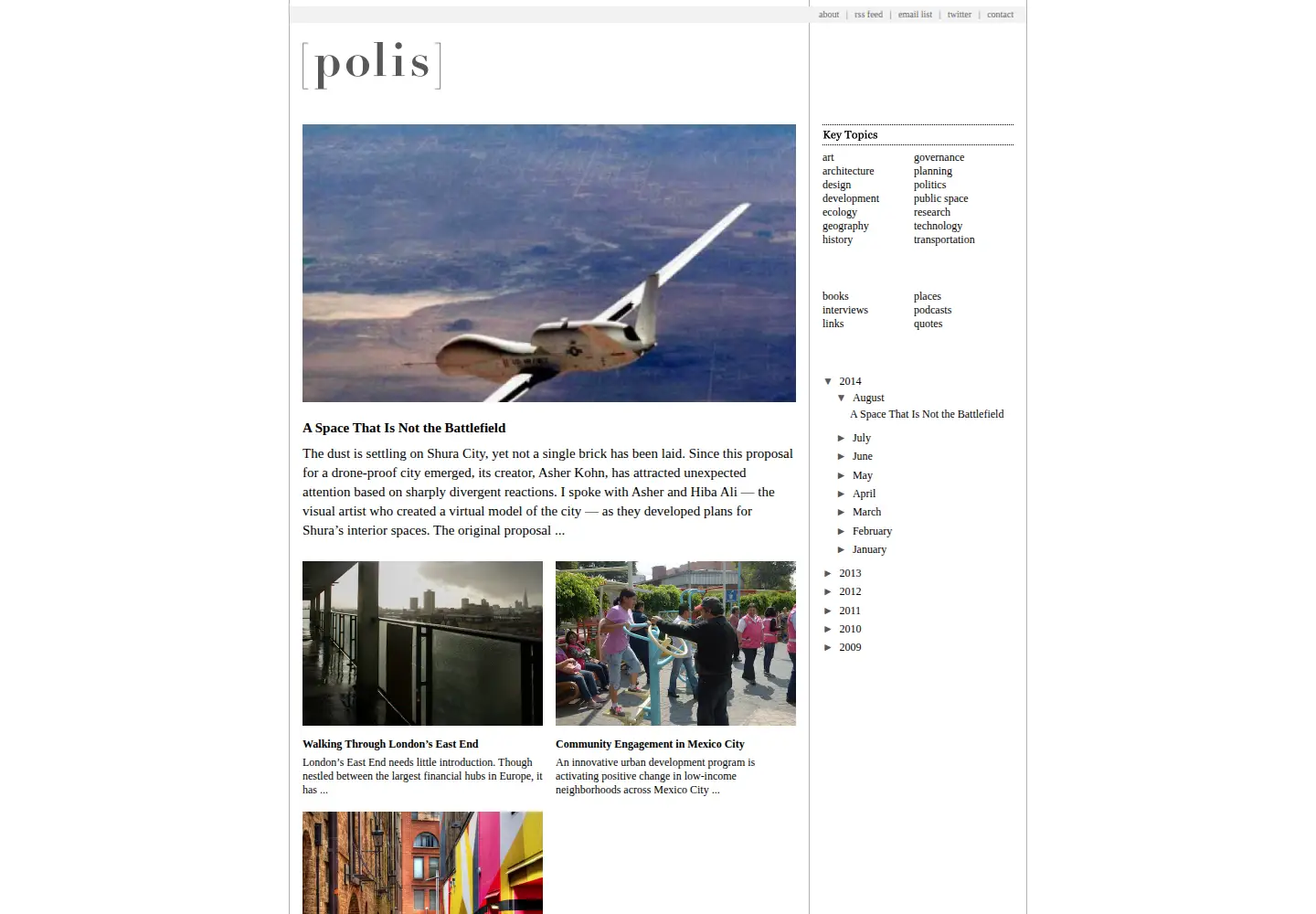 Screenshot of thepolisblog.org