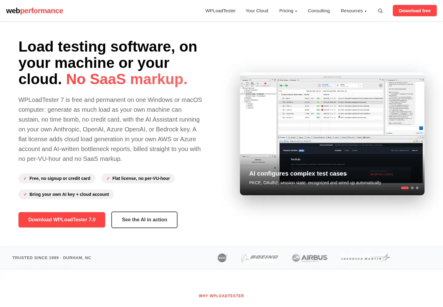 Screenshot of webperformance.com