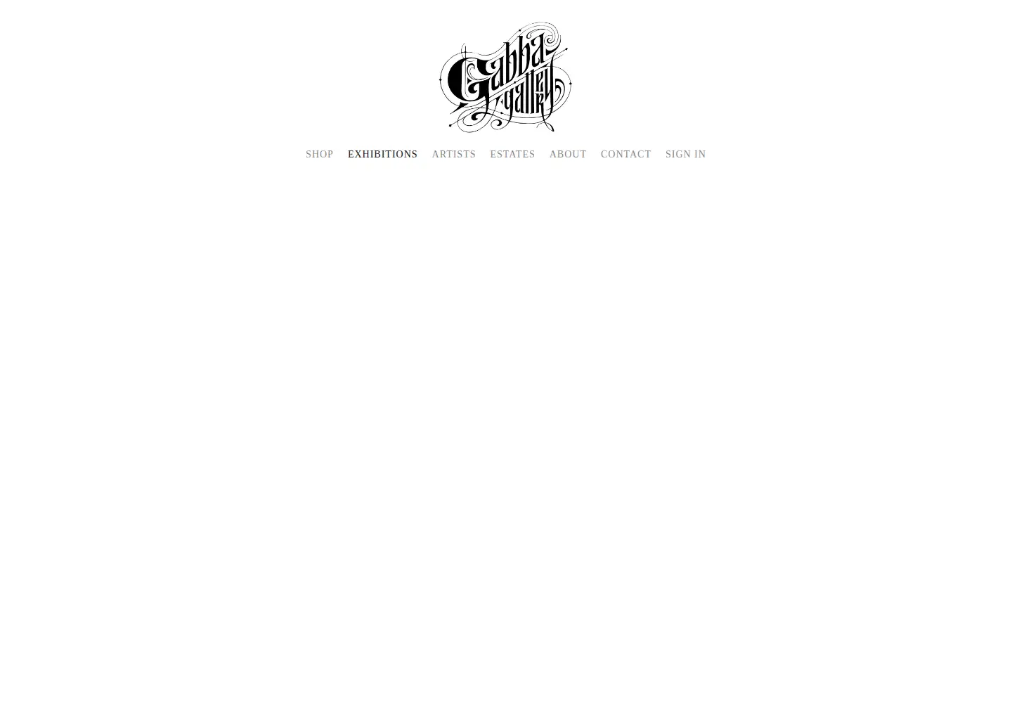 Captured homepage of gabbagallery.com in the current scan