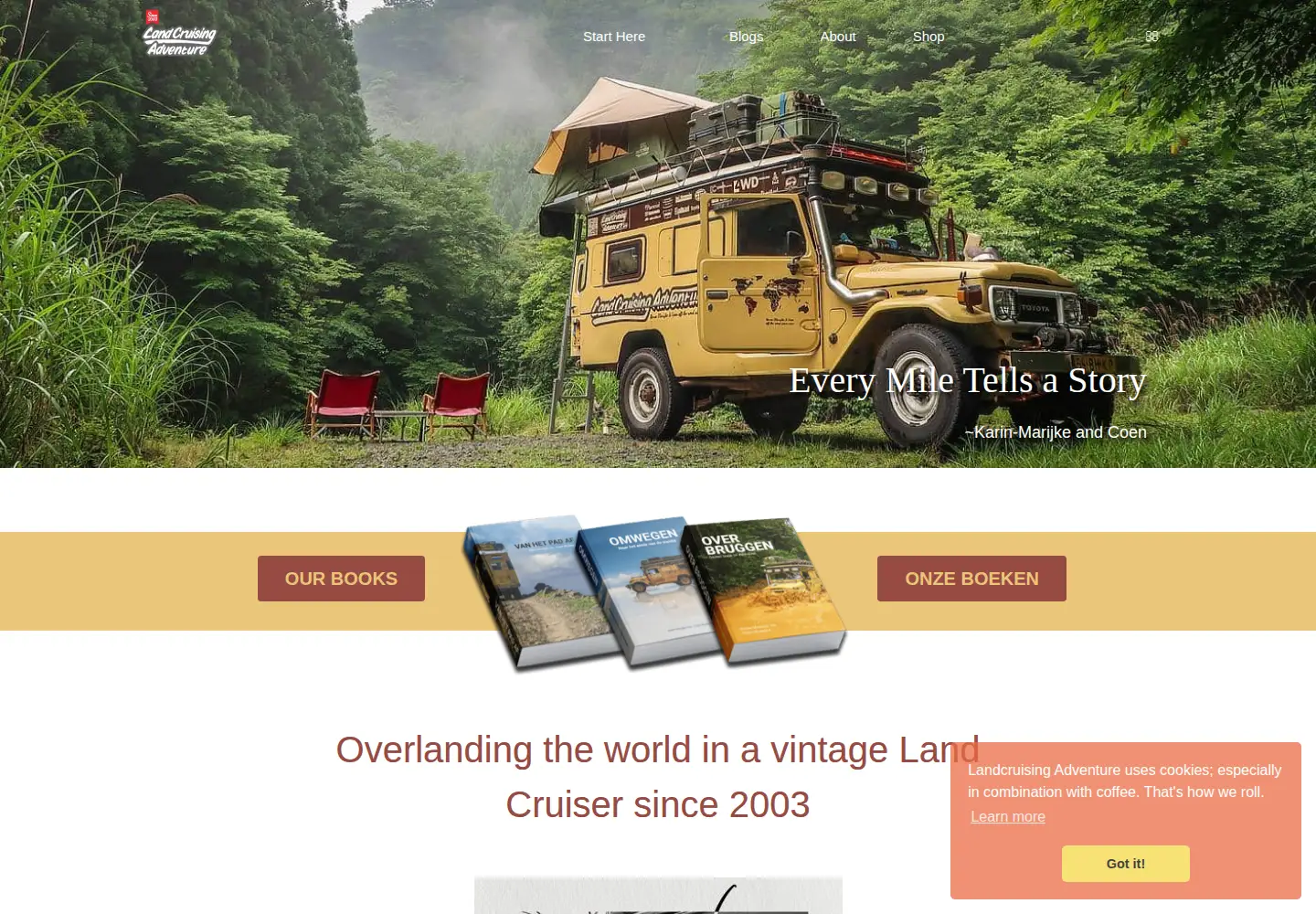 Screenshot of landcruisingadventure.com