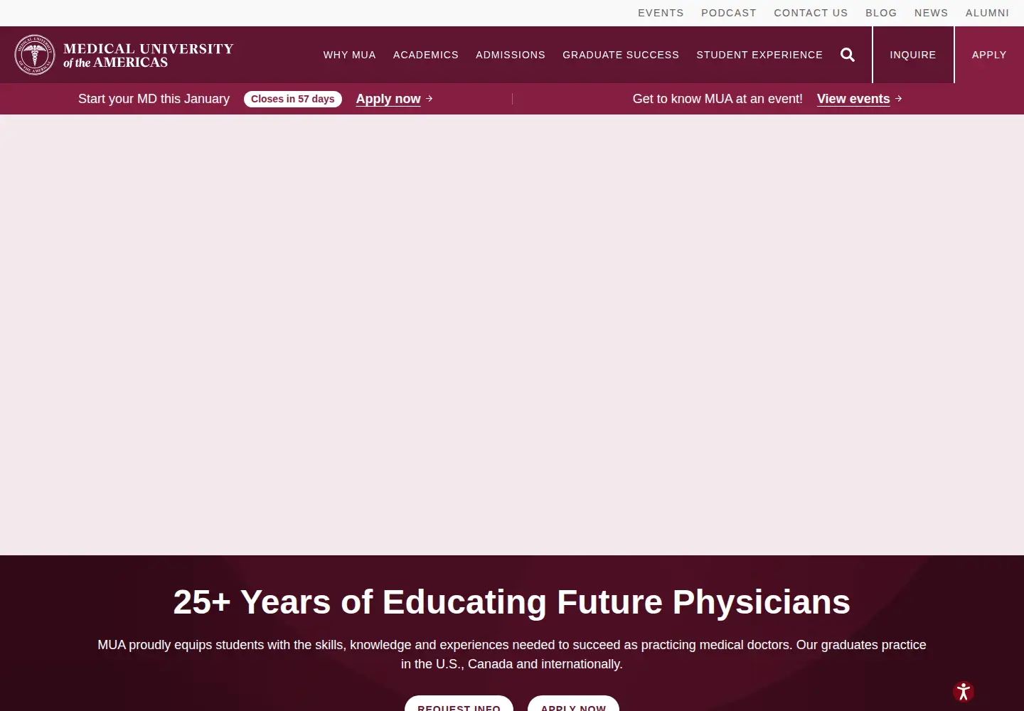 Screenshot of mua.edu