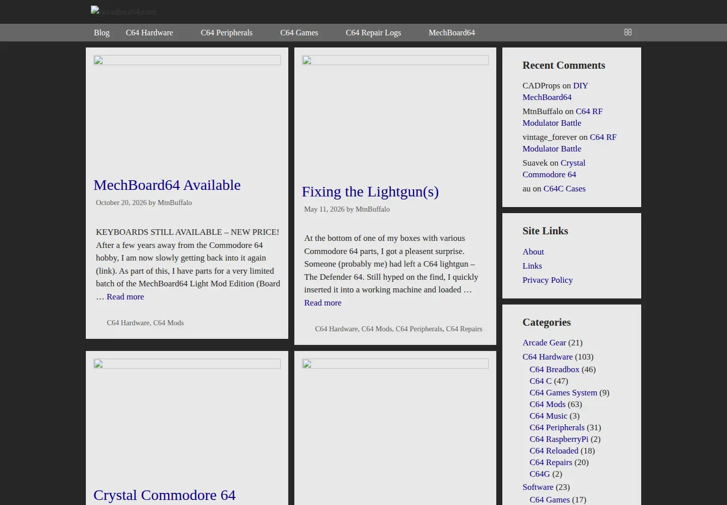 Screenshot of breadbox64.com