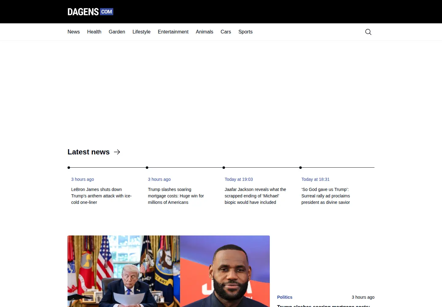 Screenshot of dagens.com