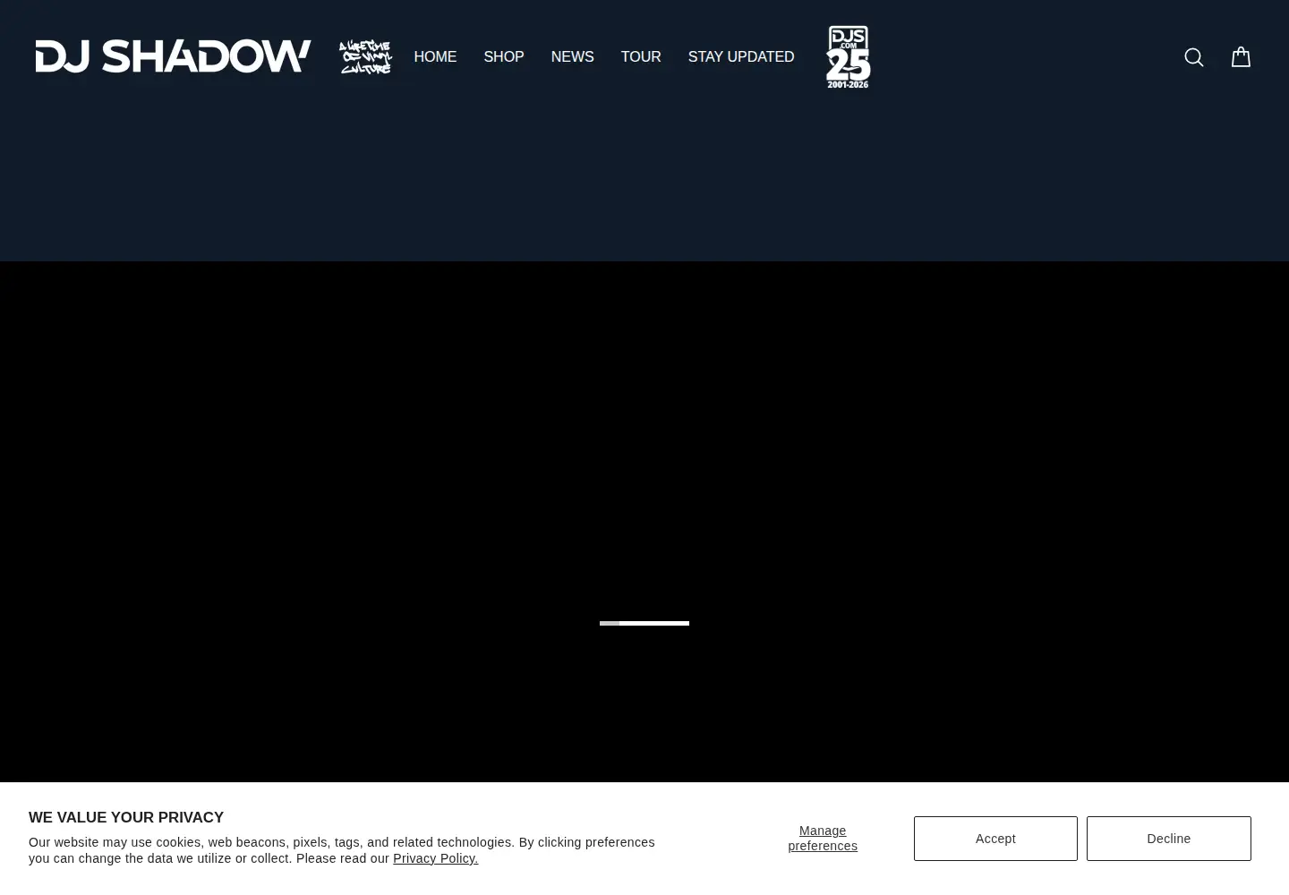 Screenshot of djshadow.com