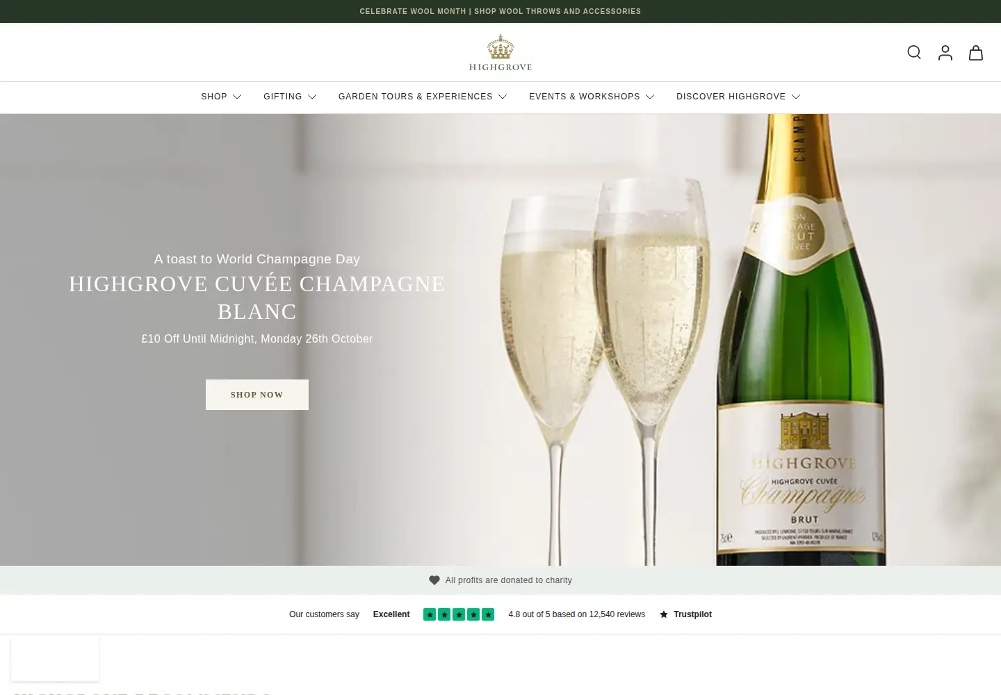 Screenshot of highgrovegardens.com