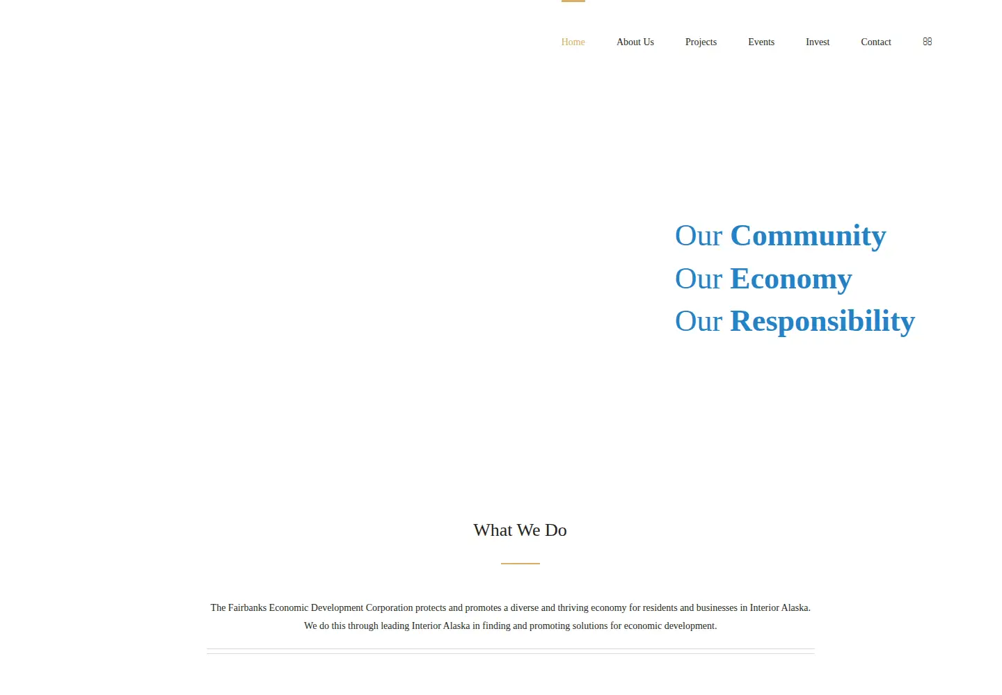 Captured homepage of investfairbanks.com in the current scan