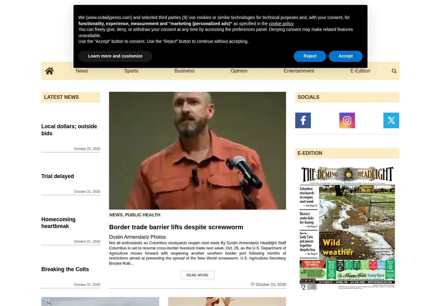 Screenshot of demingheadlight.com