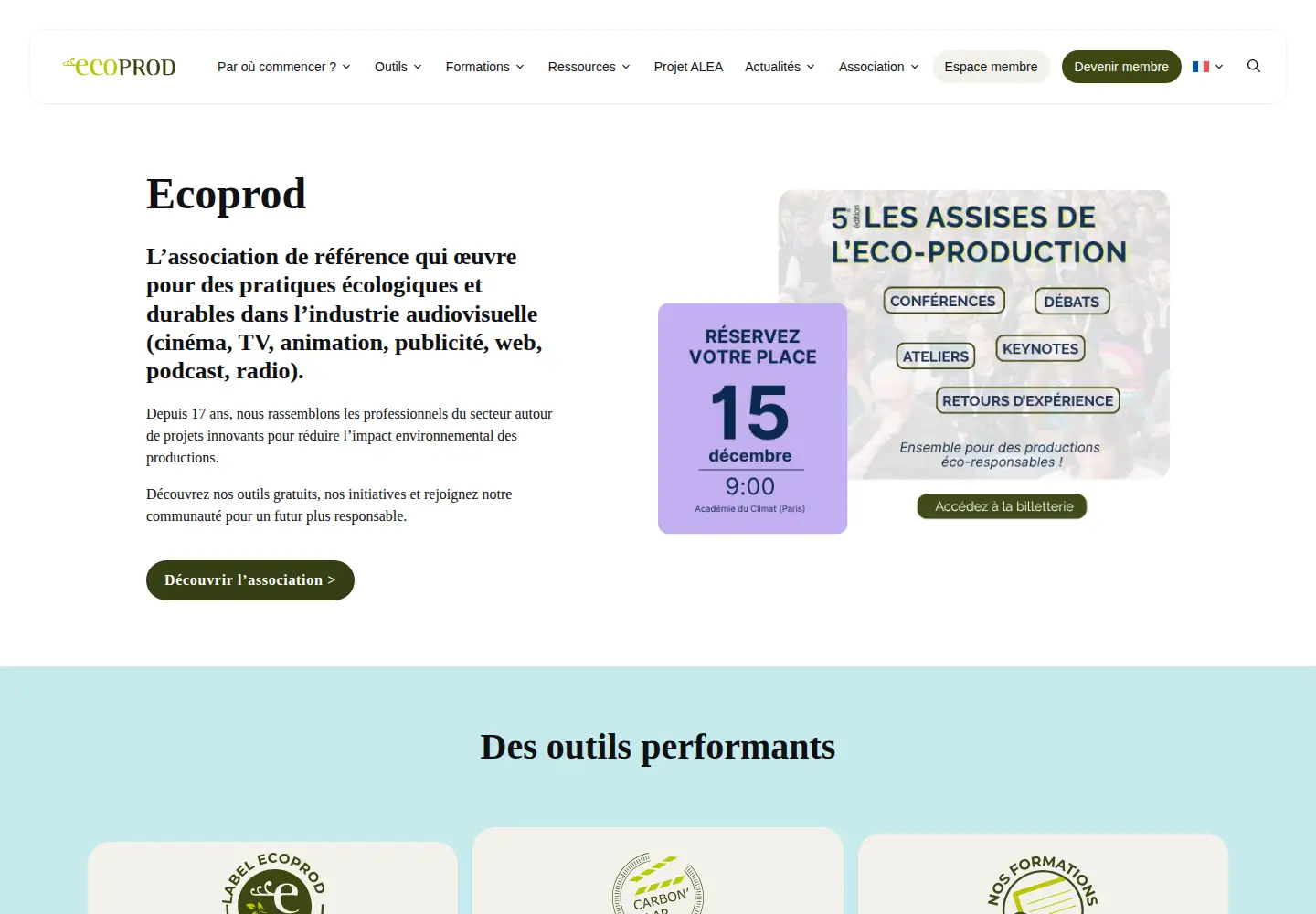 Captured homepage of ecoprod.com in the current scan
