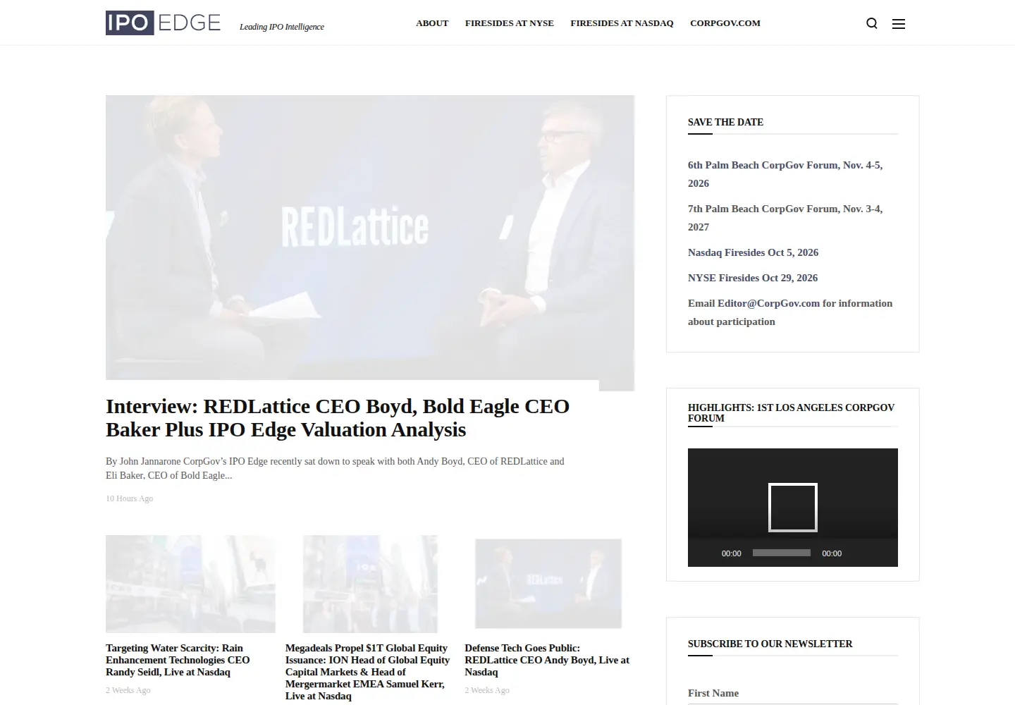 Screenshot of ipo-edge.com