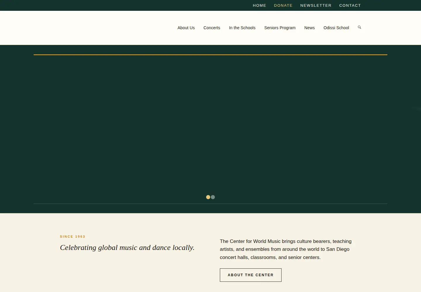Screenshot of centerforworldmusic.org