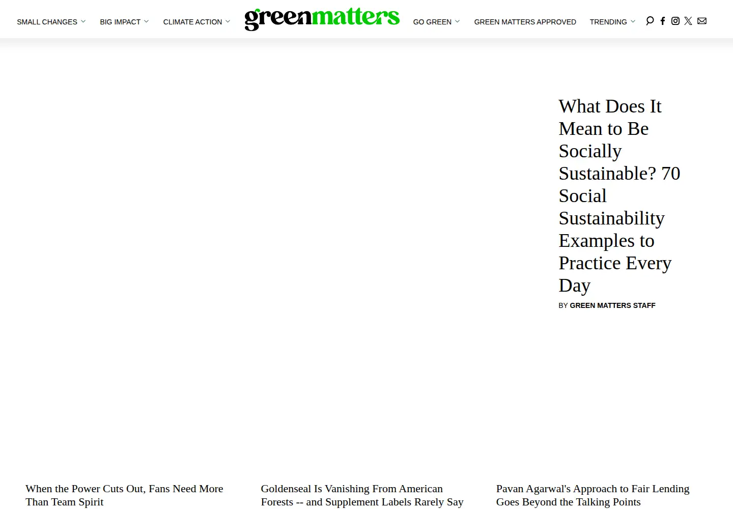 Screenshot of greenmatters.com