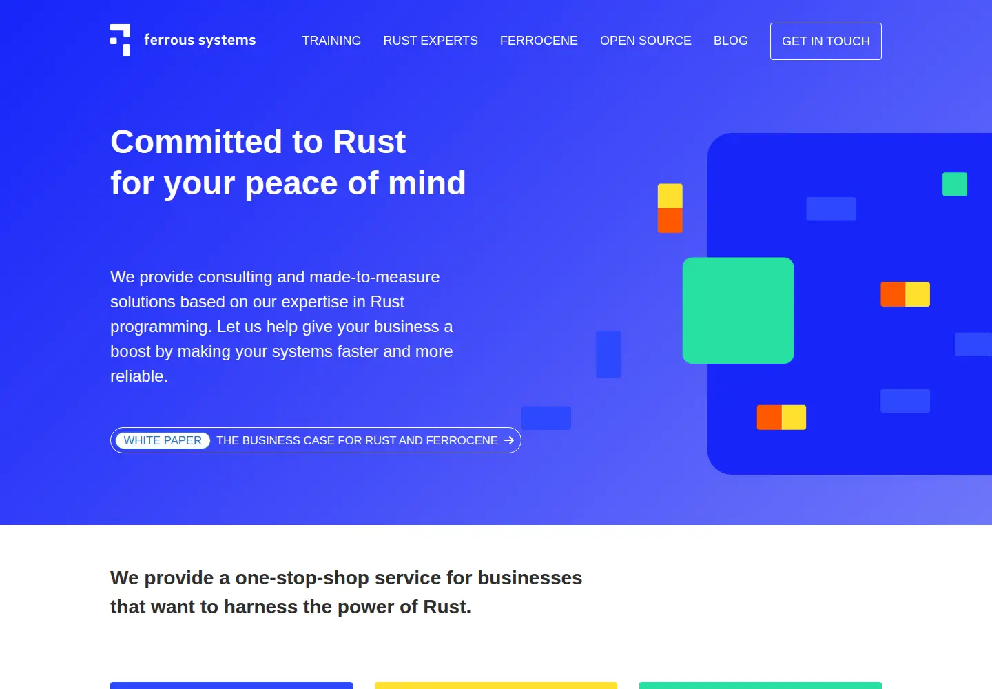 Screenshot of ferrous-systems.com