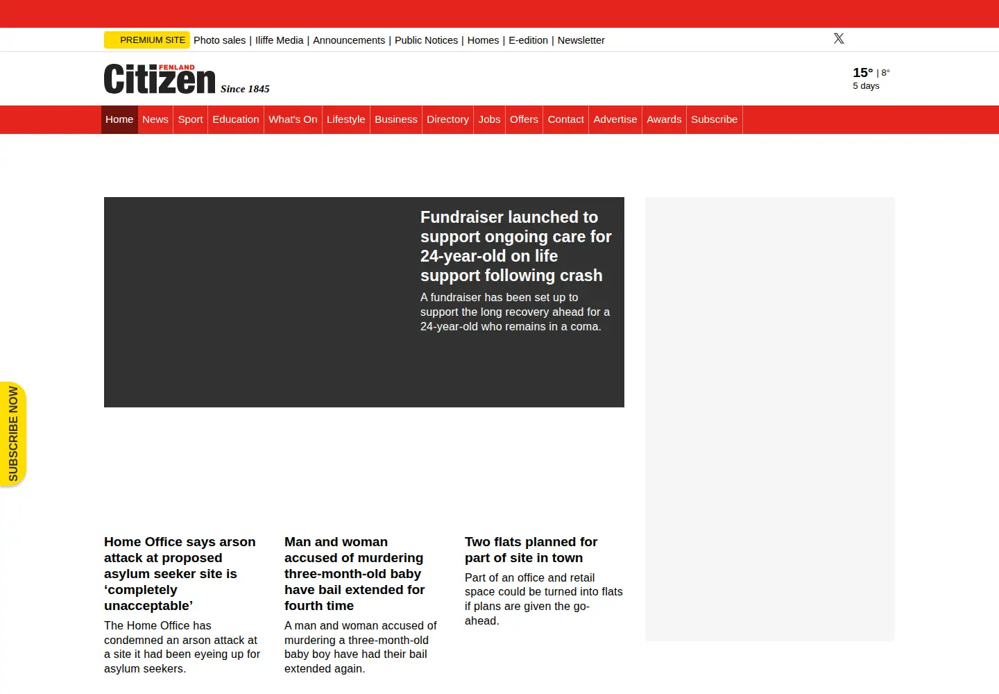 Screenshot of fenlandcitizen.co.uk