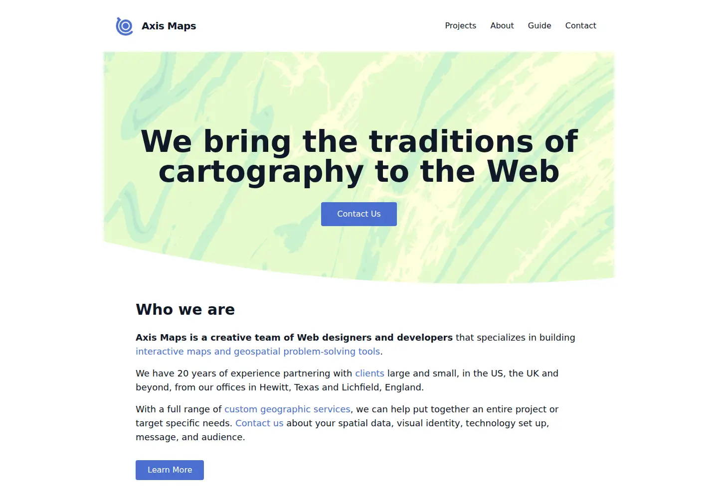 Screenshot of axismaps.com