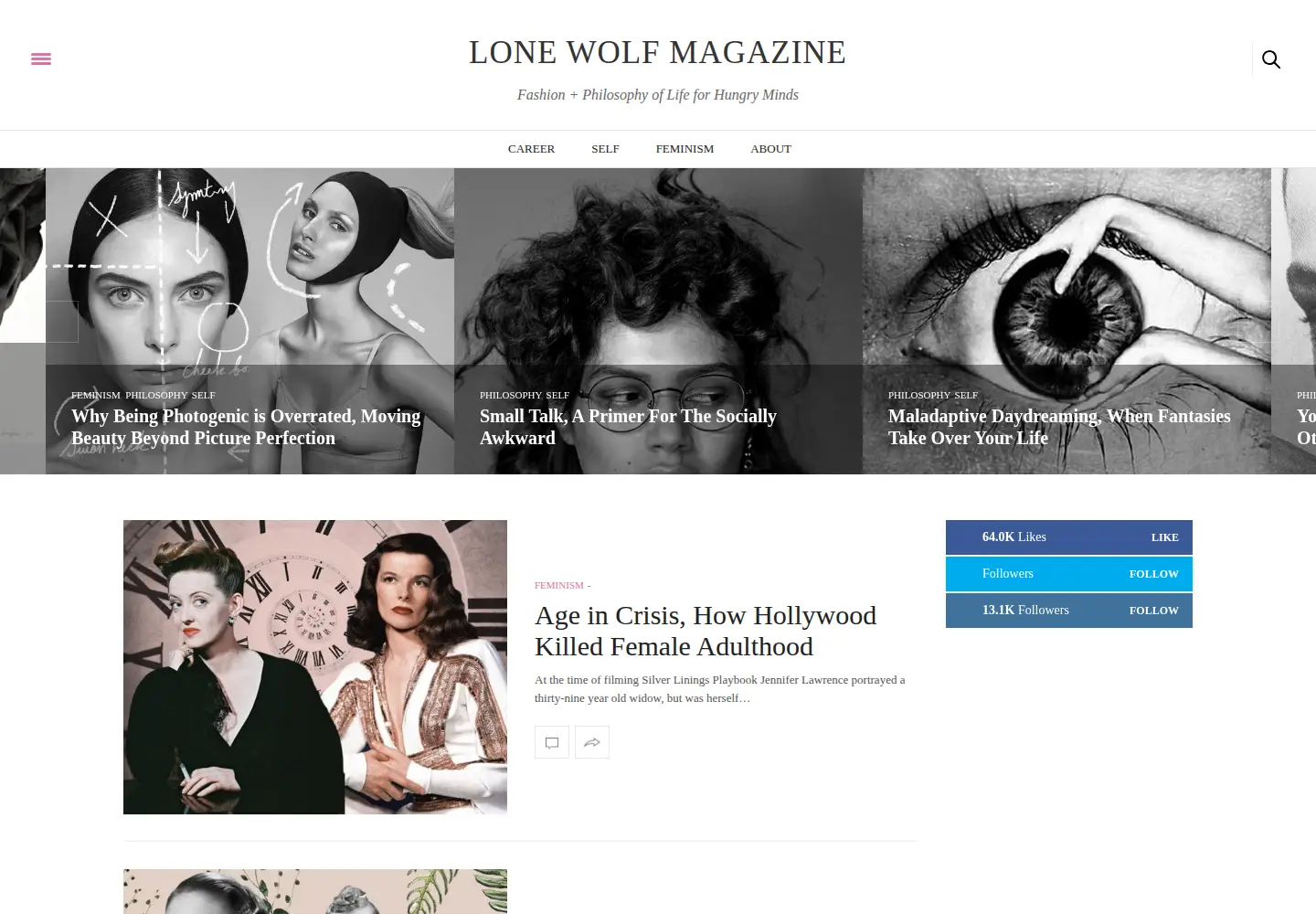 Screenshot of lonewolfmag.com