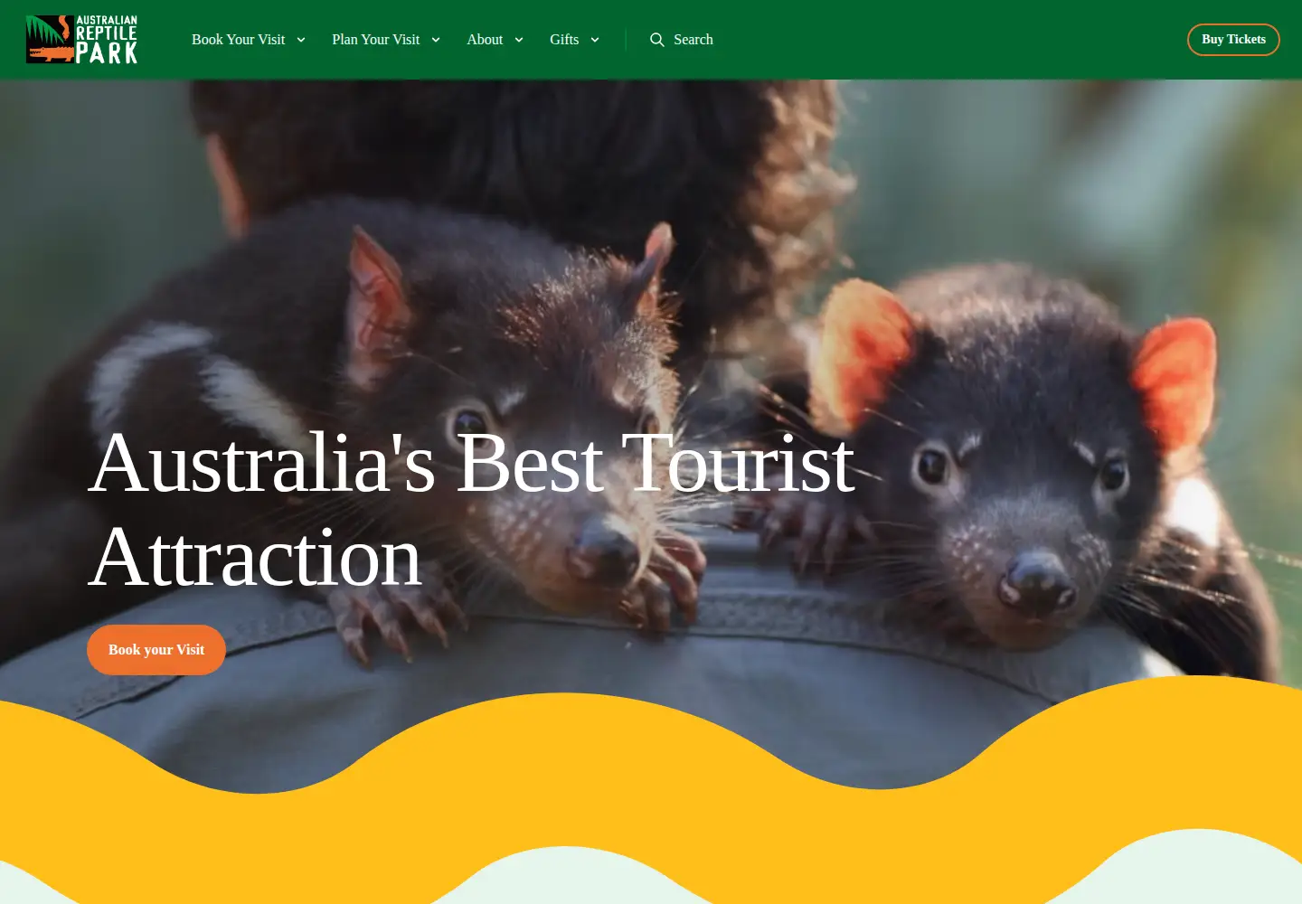 Captured homepage of reptilepark.com.au in the current scan