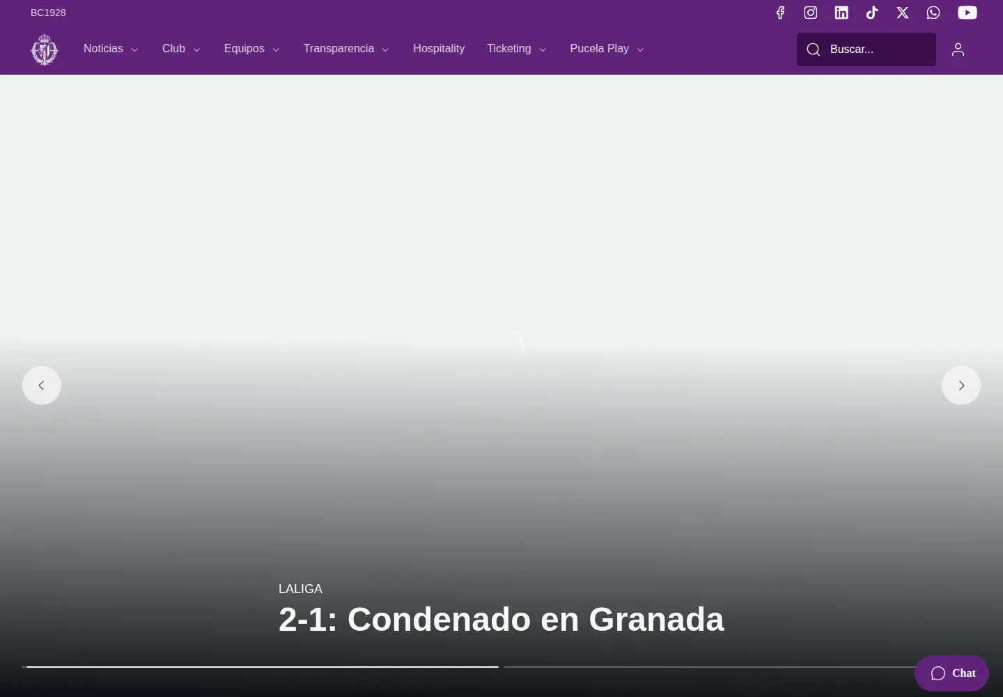 Screenshot of realvalladolid.es