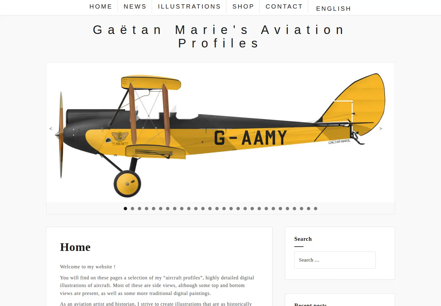 Captured homepage of gaetanmarie.com in the current scan
