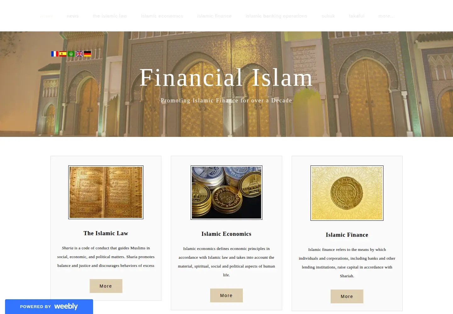 Screenshot of financialislam.com