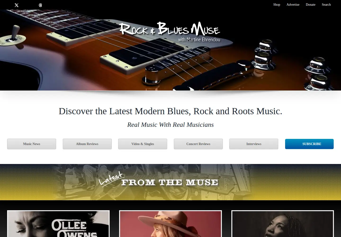 Captured homepage of rockandbluesmuse.com in the current scan